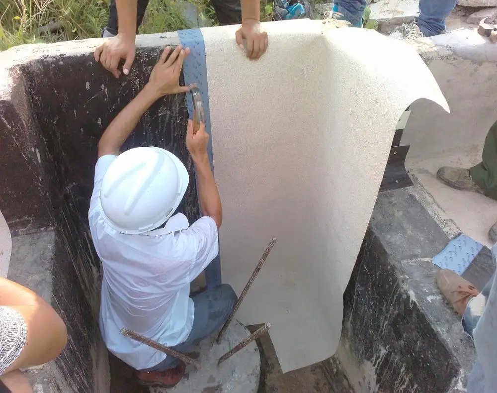 
HDPE self adhesive pre-applied waterproof membrane 