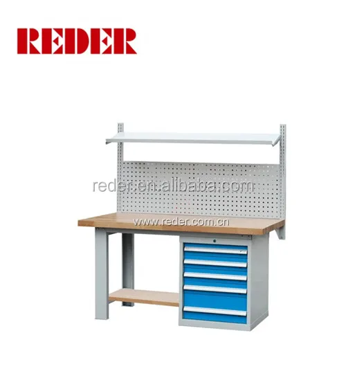 2018 высококачественный выдвижной ящик для тяжелых грузов, промышленный рабочий верстак с задней панелью