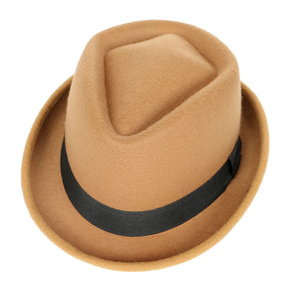 Custom colorful unique pattern 100%polyester hats men fedora