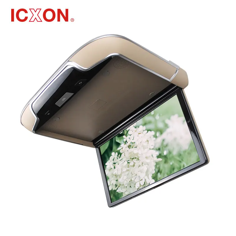 
13.3 inch New Android flip down roof mounted monitor 1080P with atmosphere lamp 