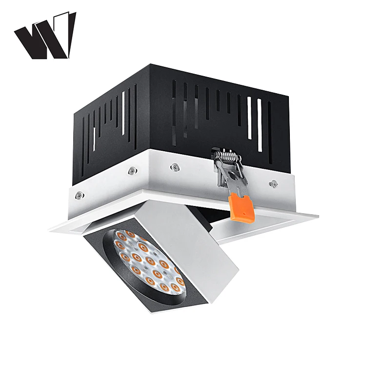 Высокое качество алюминиевый регулируемый SMD 12w 15w 20w 25w утопленный светодио дный светильник Решетка приспособление