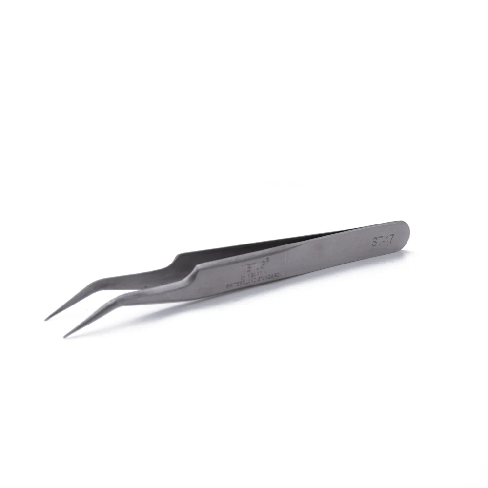 Curved Point Tip Vetus Tweezers ST ESD Tweezer