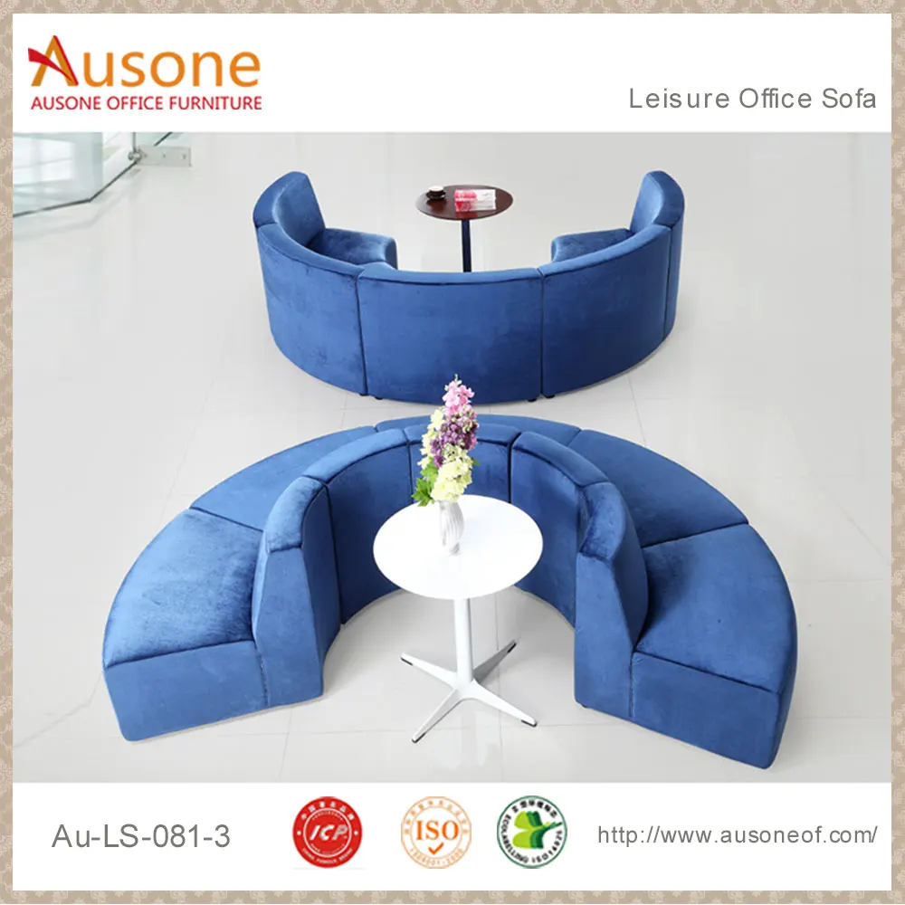 Modern design s shaped salon furniture waiting sofa