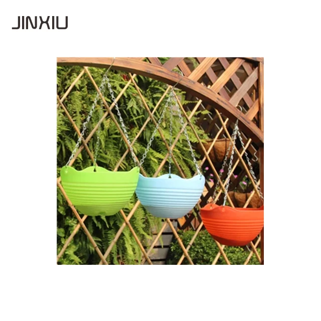 
round plastic wall pots plastic hanging basket pots 
