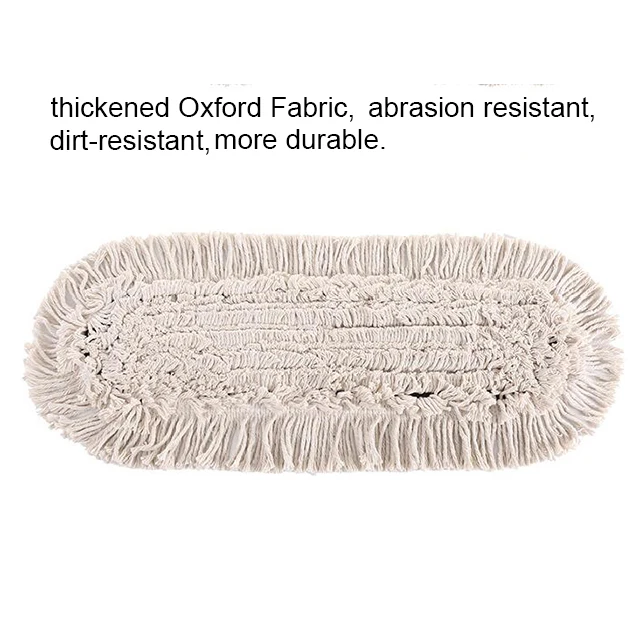 Easy Cleaning Cotton Mop for Floor Cleaning Rectangle Shaped Head with Steel Handle Durable Stocked for Home Use for Dining Room