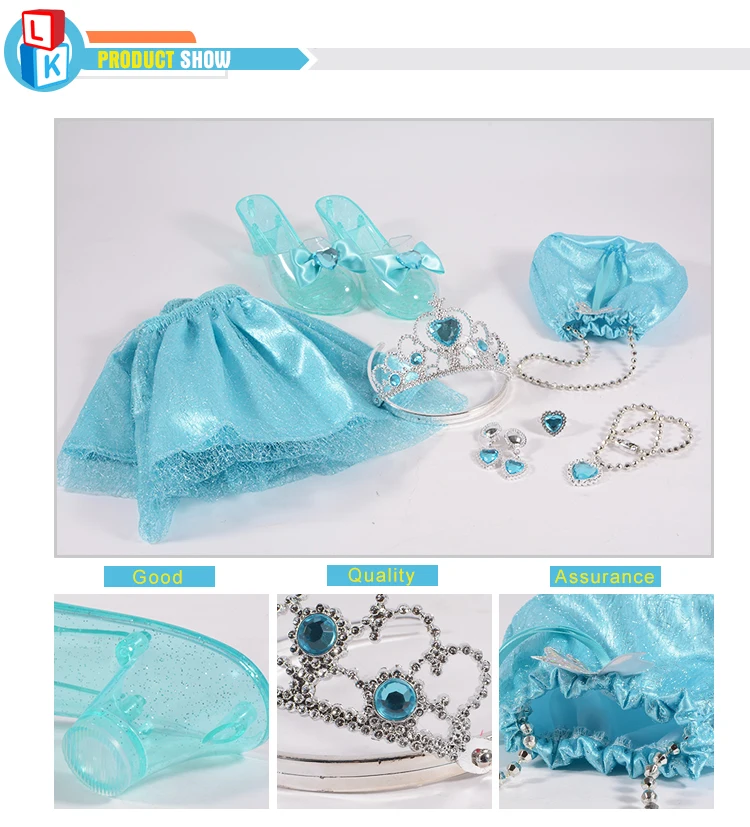 
crystal shoes pretty baby girls party role playing toys princess set for dress up 