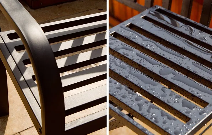 Metal Garden Bench Patio Bench With Adjustalbe Table