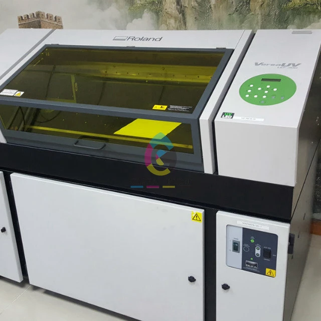 Roland VersaUV LEF 300 second hand used Benchtop UV Flatbed Printer with new printhead for PET, ABS, polycarbonate,soft materia