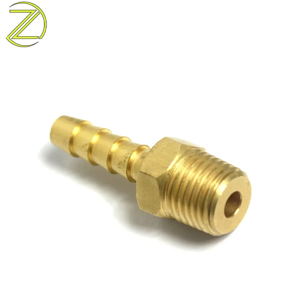 CNC Lathe Hose Tube Quick Barb Male Metal Union Fitting Pipe Coupling Brass Hose Pipe Connectors for Garden