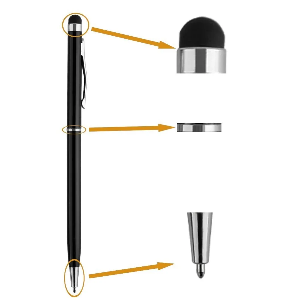 Universal 2 in 1 Capacitive Stylus Ballpoint Pen for iPad,iPhone,Samsung,HTC,Kindle,Tablet,All Capacitive Touch Screen Device