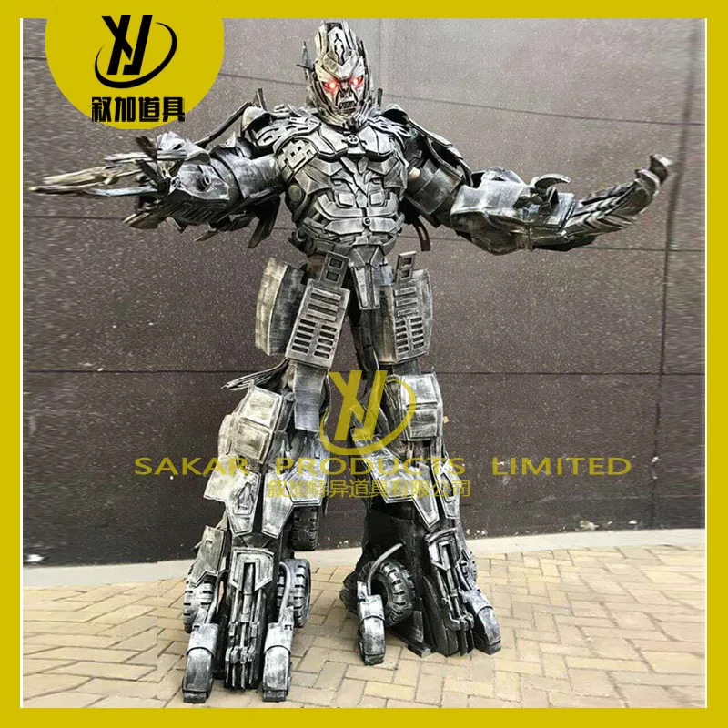 Костюм-талисман для косплея робота, костюм со светодиодной подсветкой для представлений на сцене