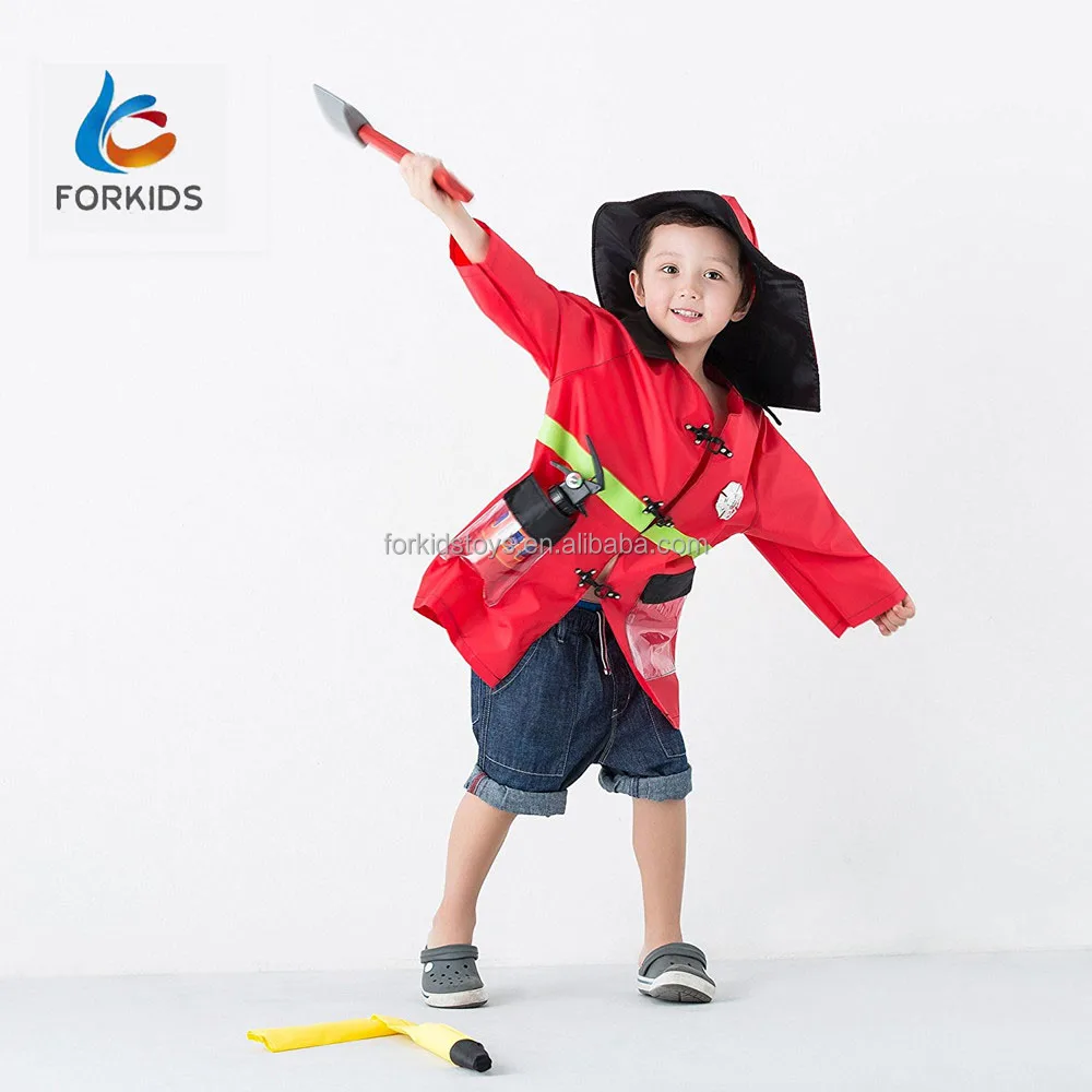 7pcs fireman toy set,children role play costume with working walkie talkie