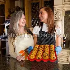 Non Stick 12 Cups Cake Baking Cupcake Mold Silicone Muffin Tray