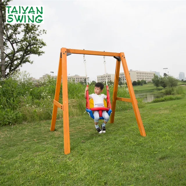 
Colourful Outdoor 3-in-1 Baby Swing Chair with Rope 