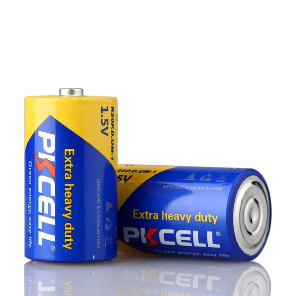 Free Samples PKCELL D Cell Battery R20P R20S R20 1.5v Um1 Carbon Zinc Batteries
