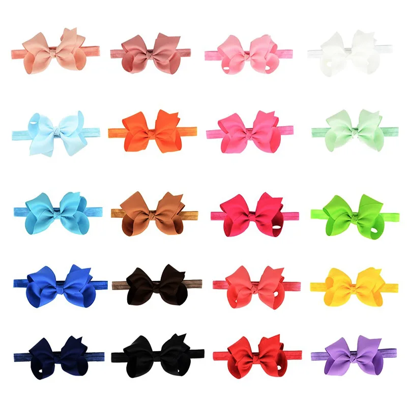 Эластичная повязка на голову с бантом из полиэстера для девочек