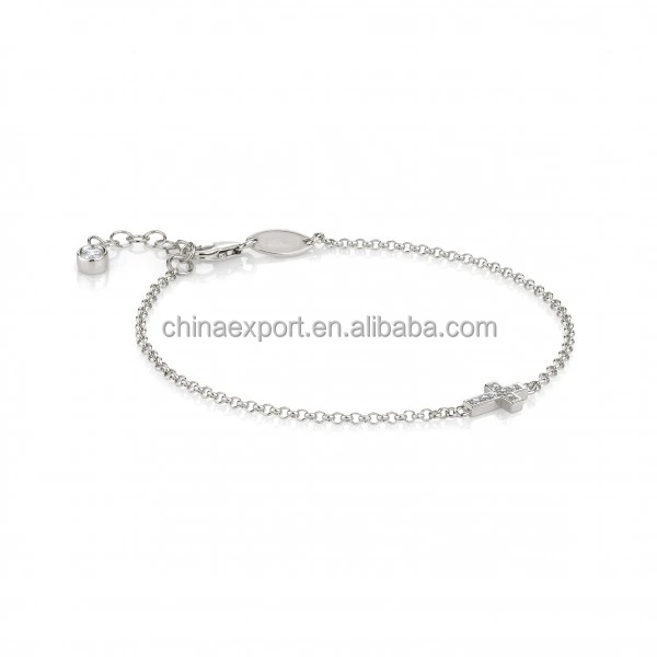 
Stainless steel religious Christian cross adjustable size chain bracelets 