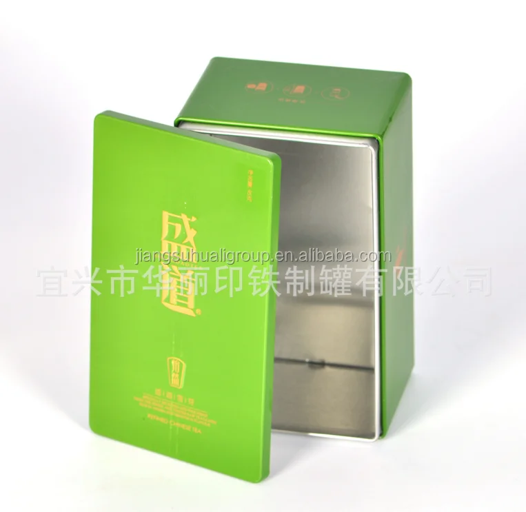 Green tea tin box
