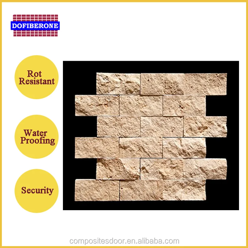 high quality solid surface travertine stone faux stone panels Flexible brick wall panels
