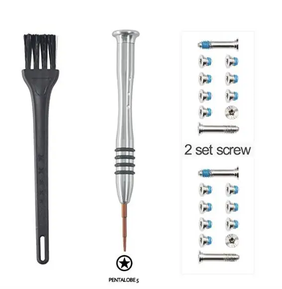 Replacement Screws with Screwdriver for MacBook Air Unibody Bottom Case Cover P5 Pentalobe Replacement Tool Kit Notebook L