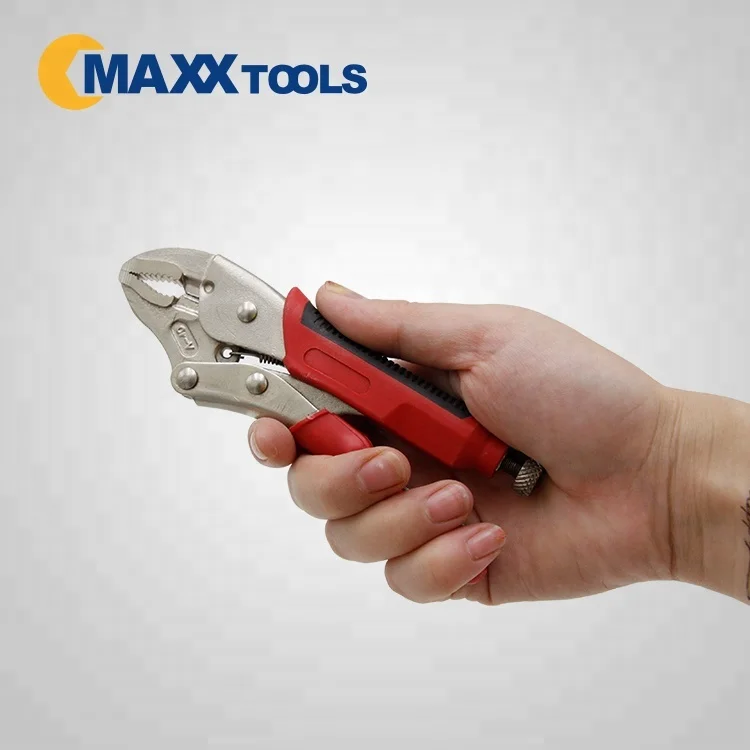 9" American Curved jaw vise grip locking pliers with soft handle