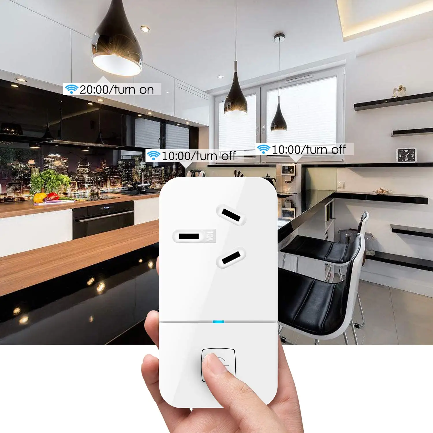 SAA Approved Mini Wifi Smart Plug Socket Wifi Smart Socket Outlet Compatible with Alexa and Google Home IFTTT