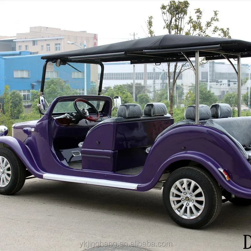 4 passenger electric white vintage classic car for sale