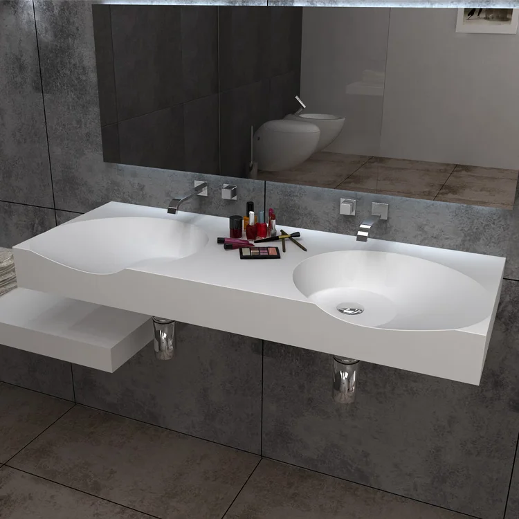 BS-8424D настенный повесить длинные раковина твердая поверхность смеситель для ванной комнаты