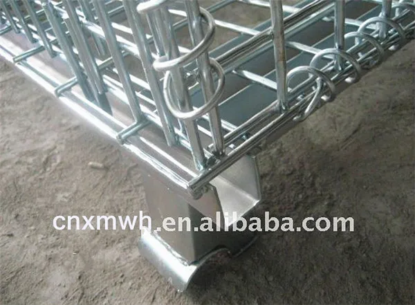 Industrial metal basket wire mesh box pallet container,Stackable Steel Wire Mesh Warehouse Pallet Cage,Stacking Wire Mesh Basket