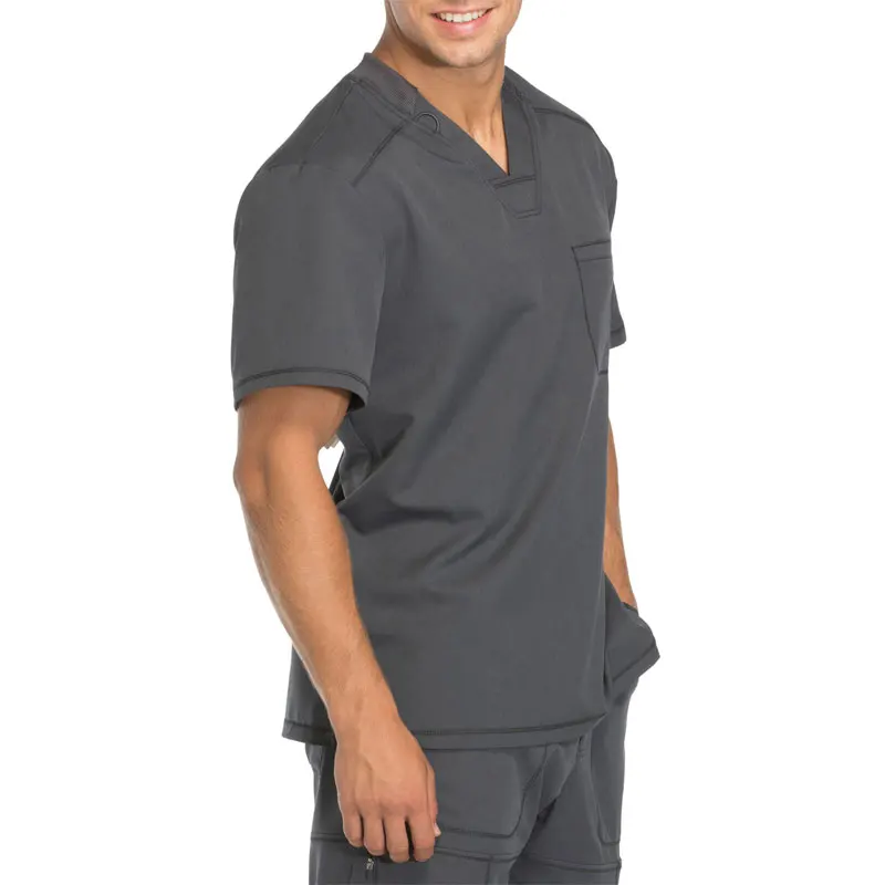 Мужские медицинские скрабы с V-образным вырезом/мужские скрабы базового дизайна, скраб-топ для мужчин только в разных цветах