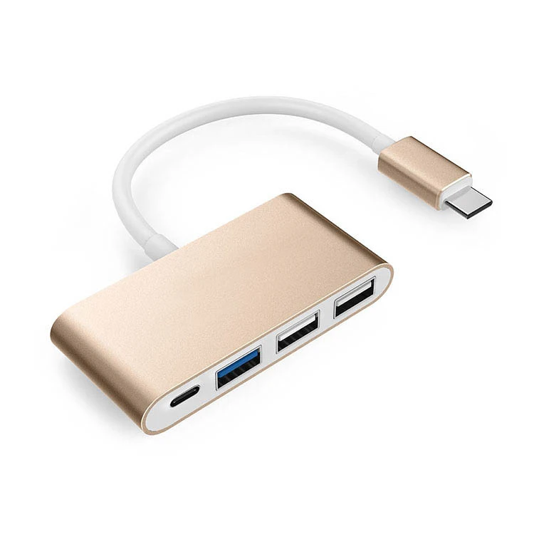
USBC hub 4 IN 1 type-c usb3.0 Hub Adapter 4 Port Charging & SD TF Card Reader converter For Computer MP3 / MP4 Player Video 