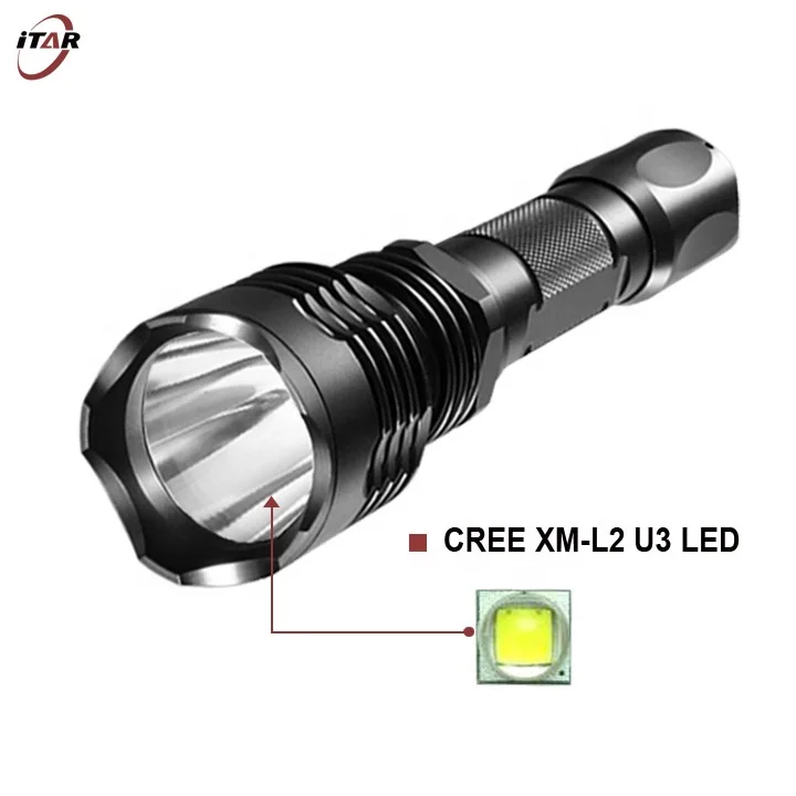 XM-L2 1000 lumens LED rechargeable handheld tactical  flashlight torch
