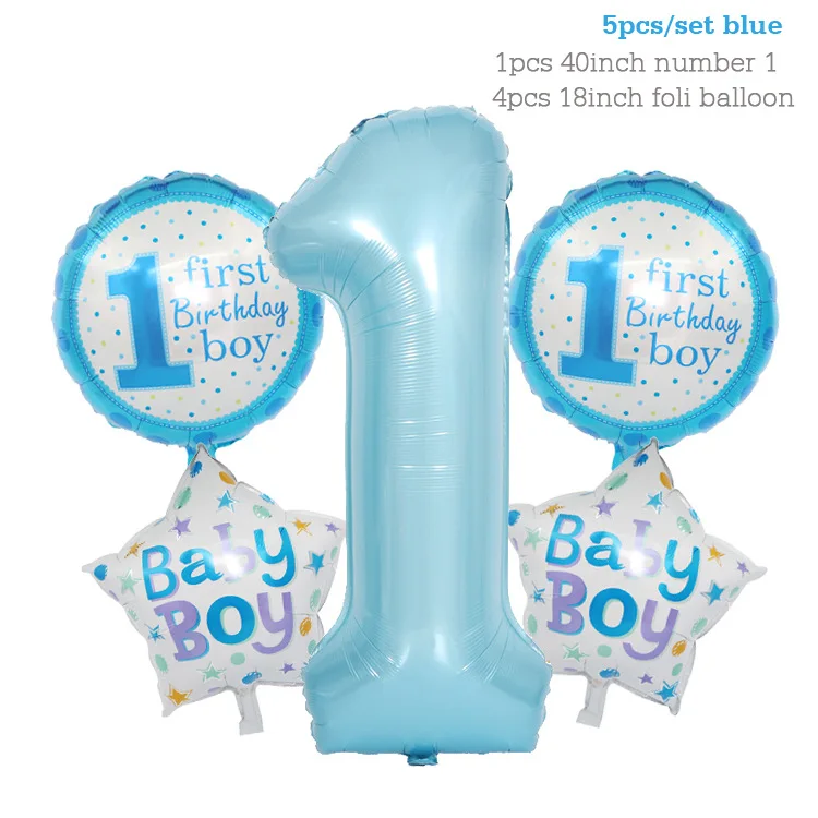 Wholesale Cheap New Edition baby shower ballon birthday set high quality foil helium balloons for boy girl party decorations