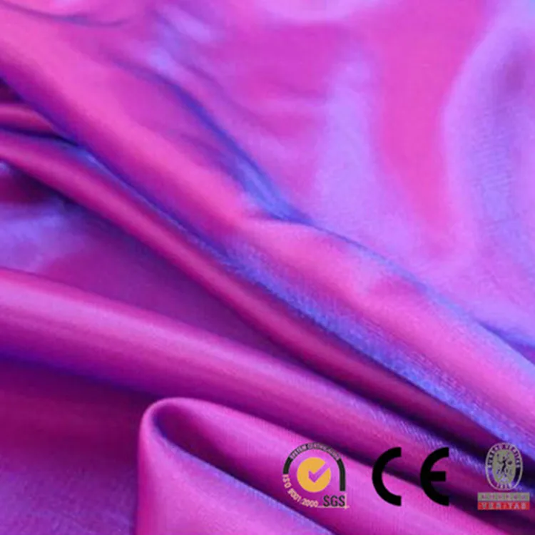 Двухцветная блестящая катионная атласная ткань