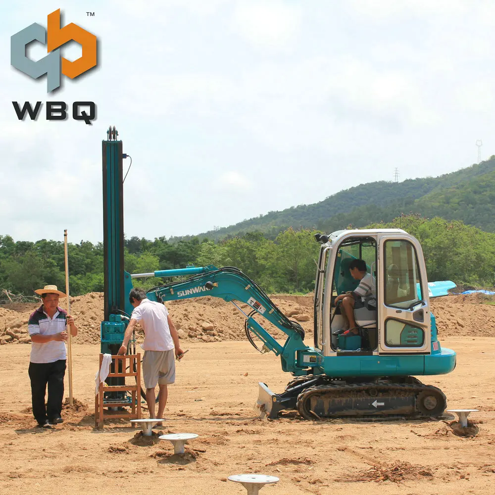 Ground Screw spiral pile drilling machine