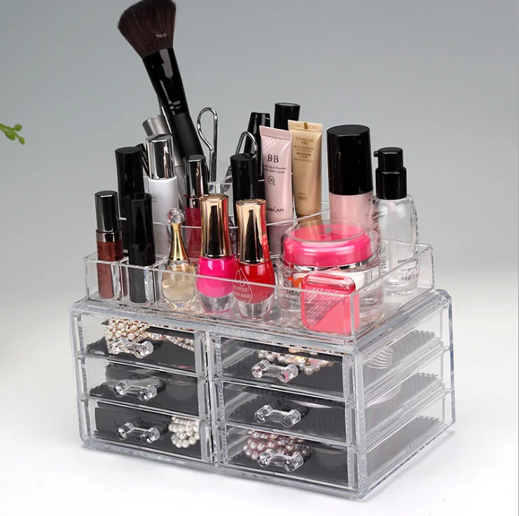 Cosmetic Organiser Holder Case Transparent Acrylic Makeup Brush Storage