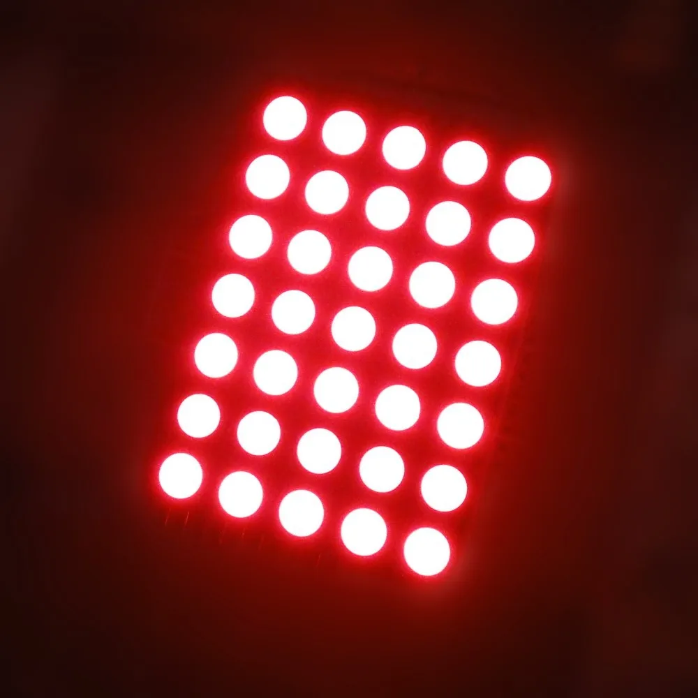 Round dot bright led 5x7 array led 5 x 7 dot matrix display led 3 mm
