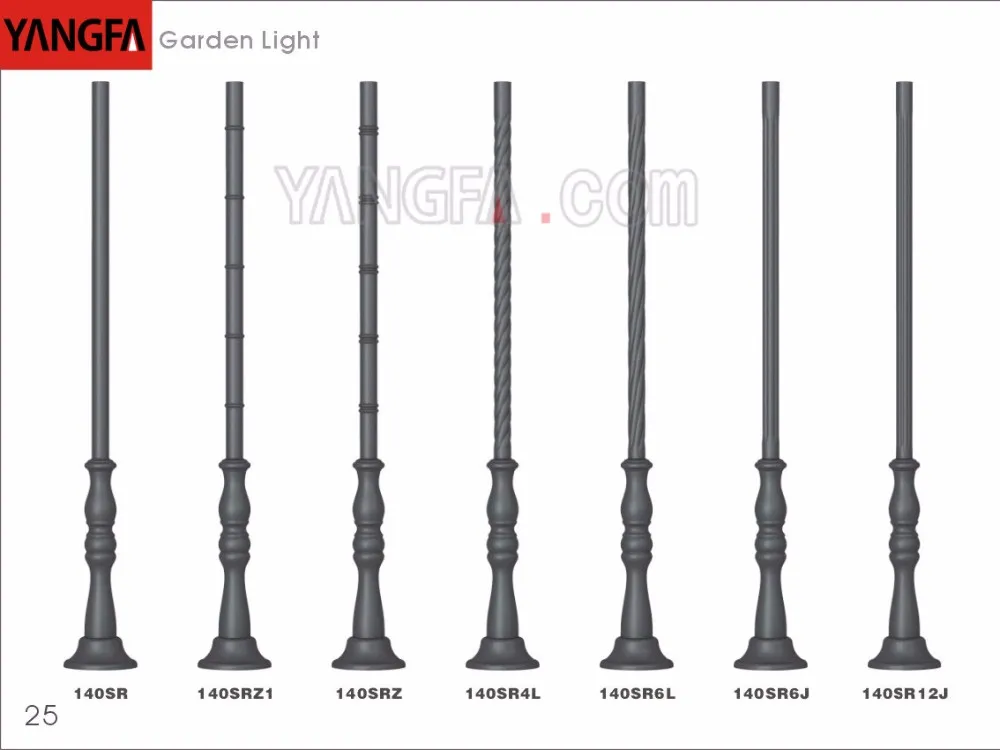 solar light pole, barber pole light, electrical steel poles