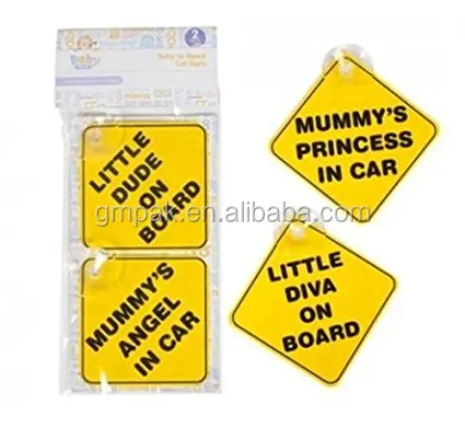
Plastic Baby On Board PVC Suction Cup Car Window Sign Car Sticker 