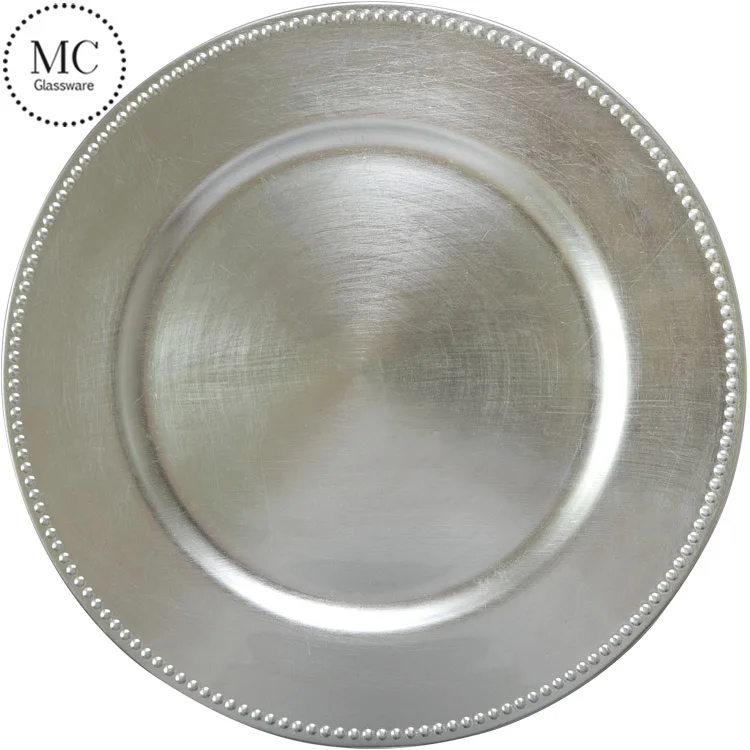 Disposable golden plastic charger plates wholesale
