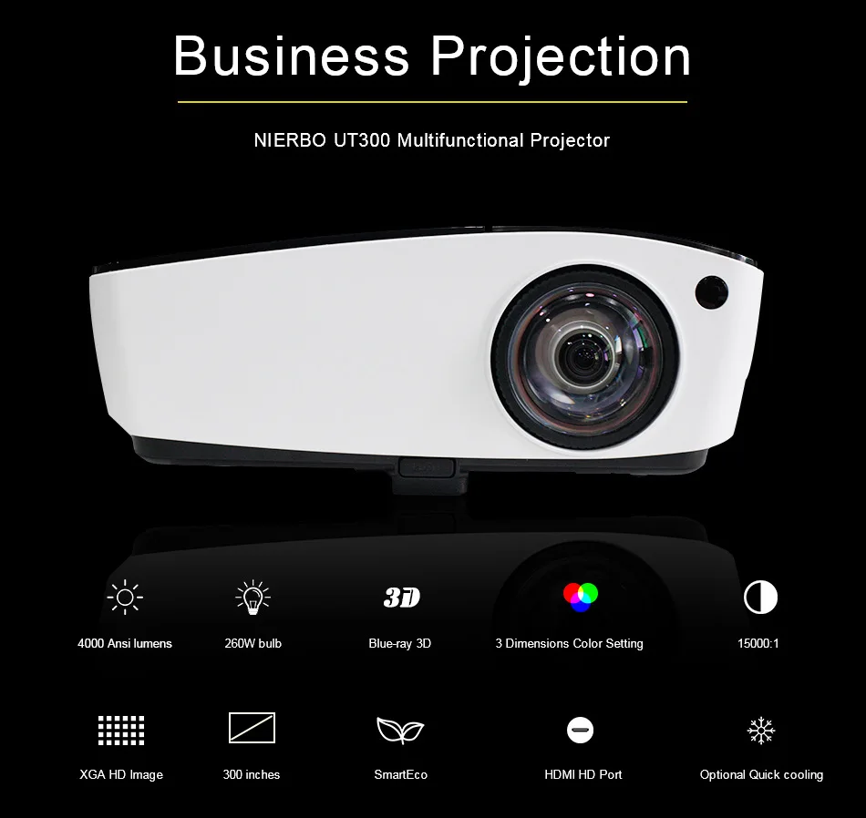XGA WXGA Full High Definition HD 1080P 3LCD 3LED Projector portable mini short throw 3D Projector