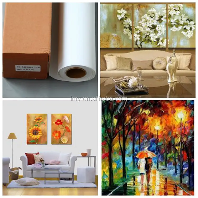 Водонепроницаемый холст художника, яркая белая эко-растворимая Глянцевая струйная ткань, 380 г/м2