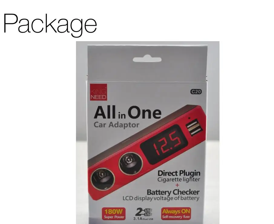 car vehicle cigarette lighter charger adaptor