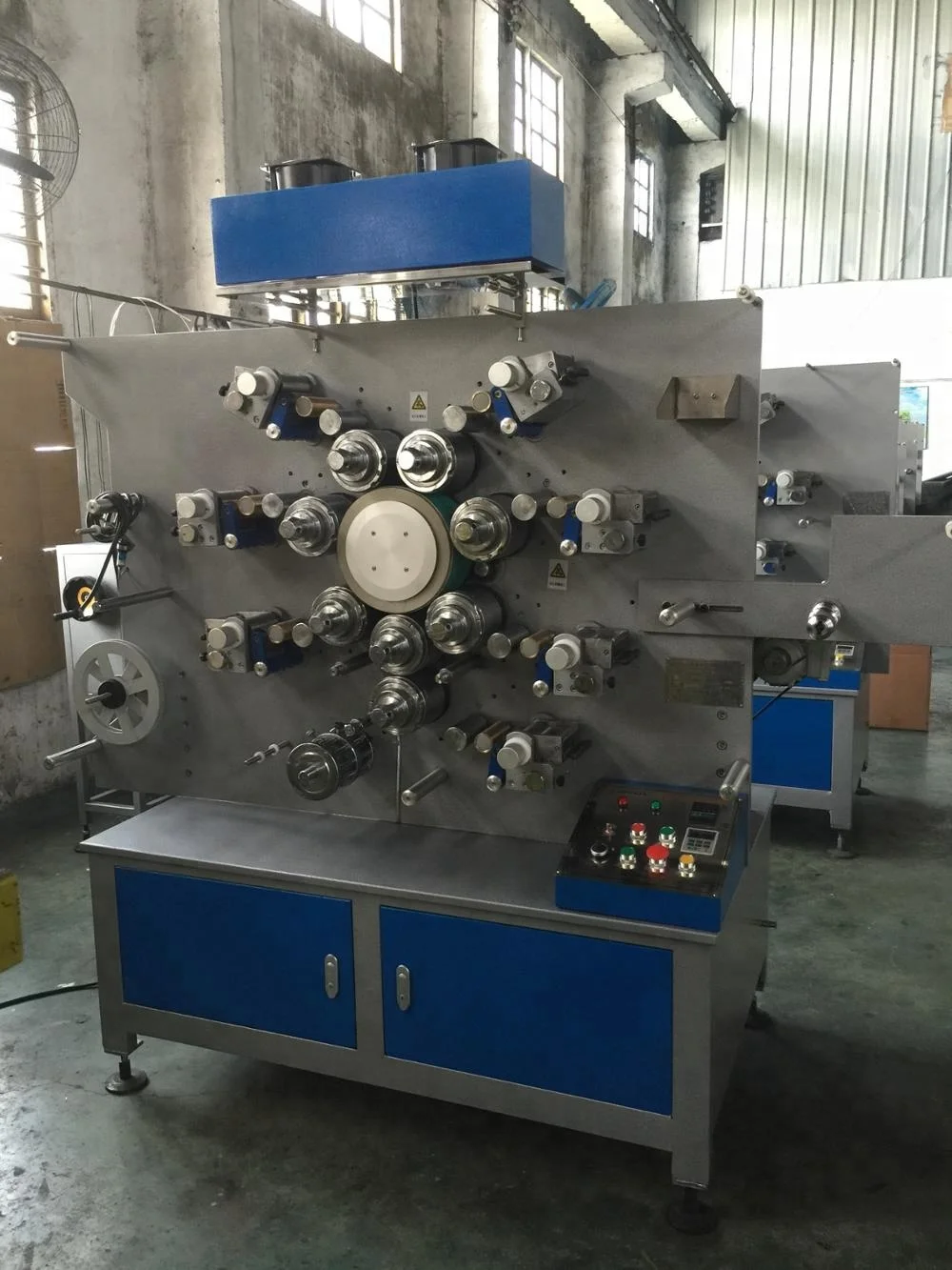 Factory Price Nylon Taffeta Label Printing Machine,  Five Colors Rotary Care Label Printing Equipment for Satin Ribbon(JS-1041B)