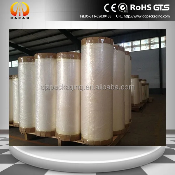 38 Micron White Pearlized Bopp Plastic Label Film For Water Bottle