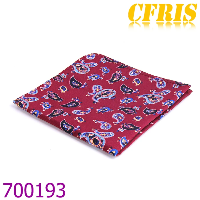 Custom paisley mens handkerchief polyester pocket square