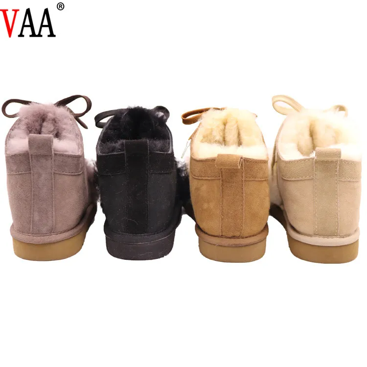 CF-281 ботильоны на шнуровке из натуральной кожи и подкладка из овечьей кожи, с подошвой из термопластичной резины, теплые мужские зимние сапоги; Большие размеры