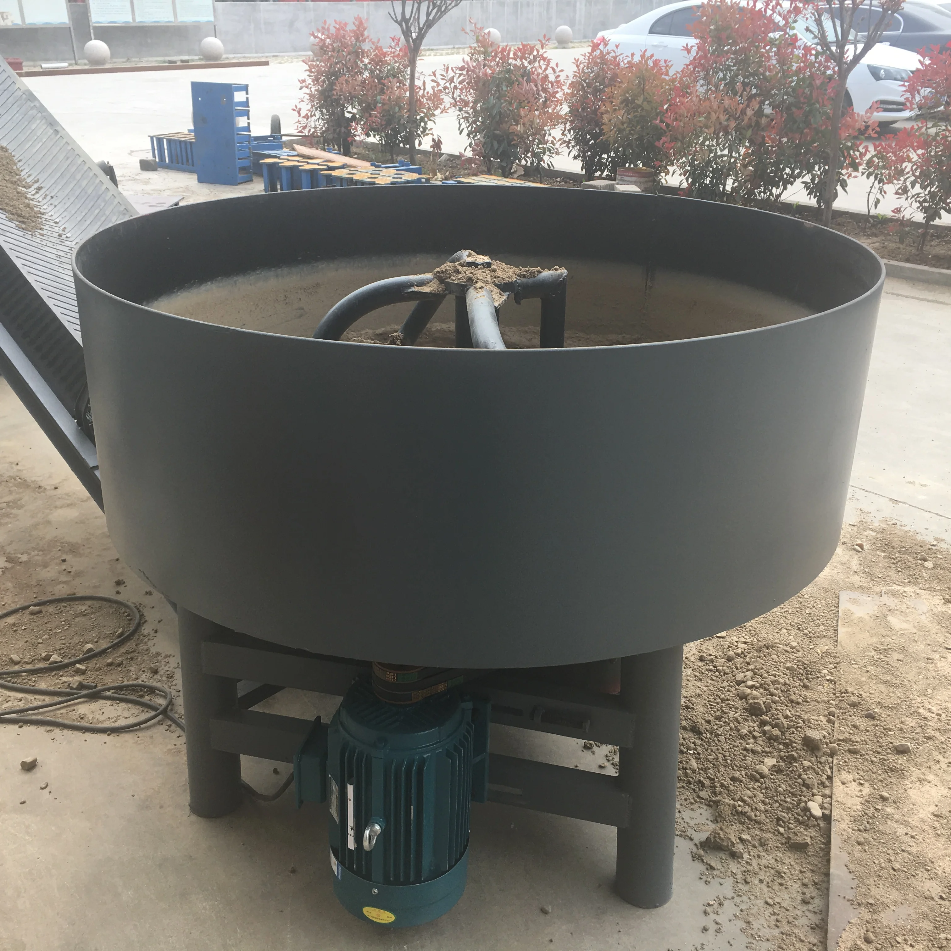 JQ500 concrete soil pan mixer machine price in pakistan