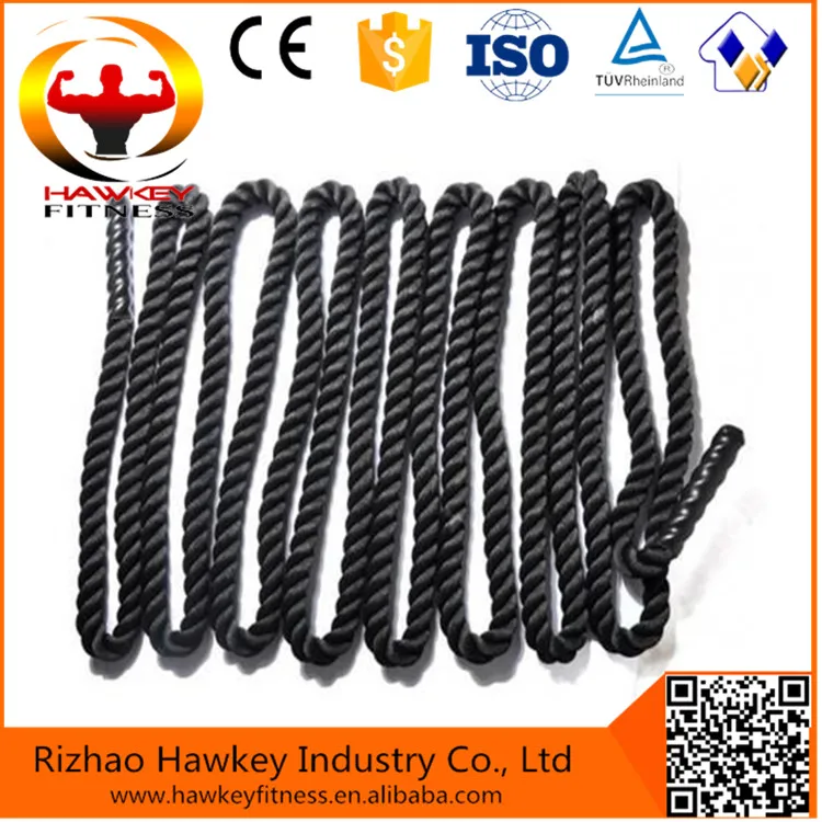 High quality 100% poly dacron gym power rope / gym battle rope for sale