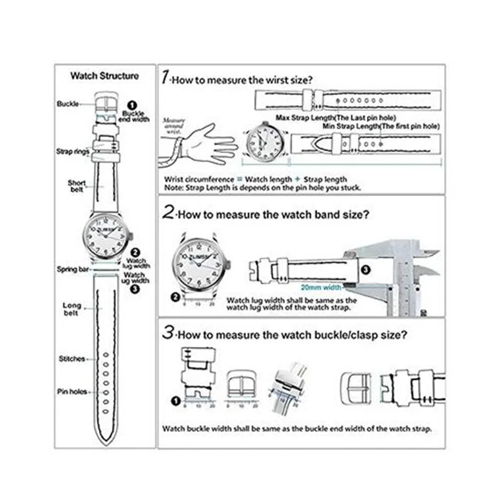  Ремешок для часов ручной работы из натуральной кожи растительного дубления 18 мм 20 22